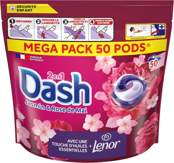 Image Capsules Lessie ARIEL Dash 2-en-1 Jasmin et Rose de Mai