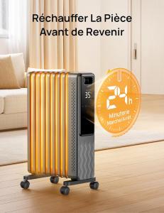 Image Radiateur à huile Dreo OH310 - Chauffage électrique mobile économique
