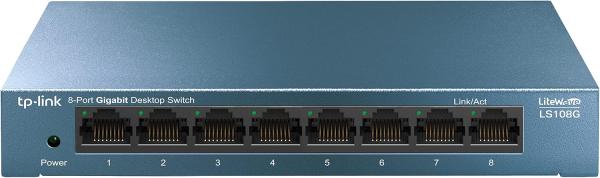 Image Switch Ethernet TP-Link LS108G - Gigabit 8 ports RJ45 - Métal Bleu