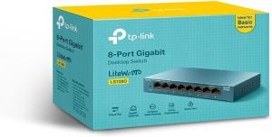 Image Switch Ethernet TP-Link LS108G - Gigabit 8 ports RJ45 - Métal Bleu