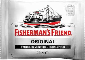 Image Pack 24 Sachets de 25g Fisherman's Friend - Sachets Menthol Eucalyptus Original - Force et Fraîcheur