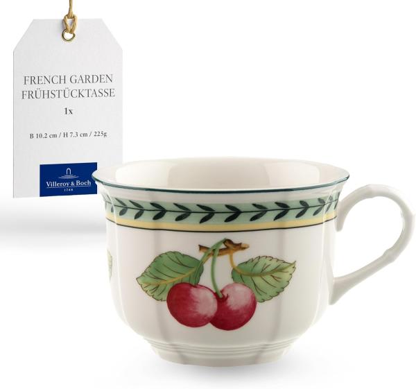 Image Tasse Villeroy & Boch French Garden Fleurence - 350 ml, Hauteur : 7,3 cm, Porcelaine Premium, Blanc/Multicolore