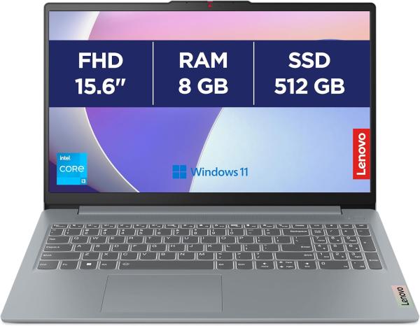 Image PC Portable 15.6'' FHD Lenovo 15IAH8 IdeaPad Slim 3 (i3, RAM 8Go, SSD 512Go, Win 11) - AZERTY