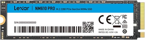 Image SSD Interne 2To Lexar NM610PRO - M.2 2280 PCIe Gen3x4 NVMe 1.4