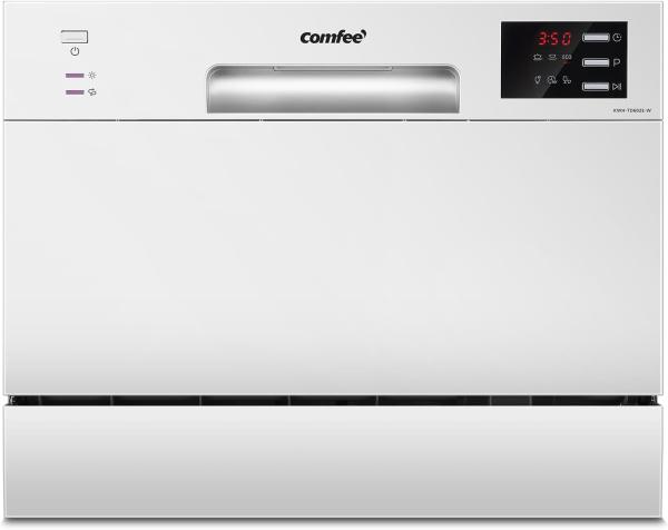Image Lave-vaisselle COMFEE' TD602E-W - Compact pose libre, écran LED, 6,5 litres, blanc