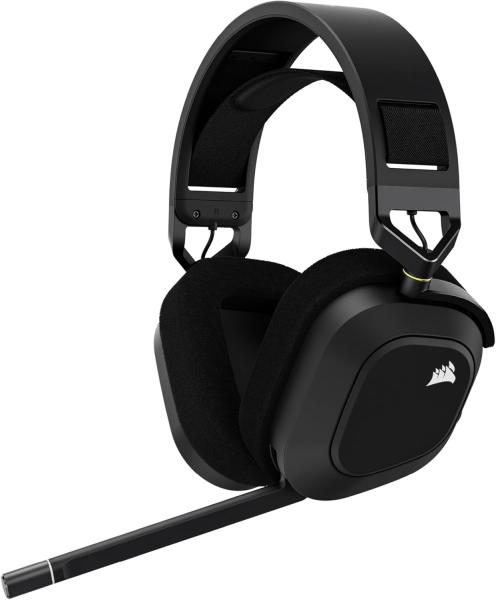 Image Casque Gaming Sans Fil Corsair HS80 RGB Wireless Premium - Dolby Atmos Audio - Compatibilité PS5/PS4) Carbone