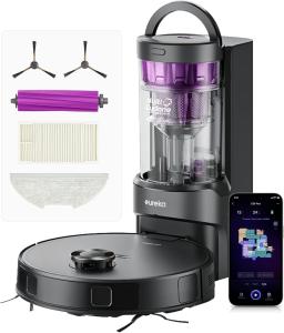 Image Aspirateur Robot Eureka E20 Plus-BK DuoDetect AI - 8000 Pa avec Station de Vidange Automatique sans Sac