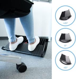 Image Repose Pied Bureau hjh OFFICE 830011 PODI Ergonomique - pour Bureau et Maison, Noir