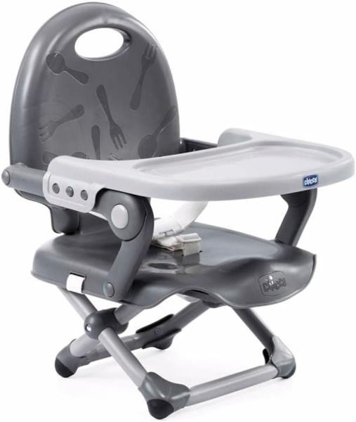 Image Rehausseur Chaise Bébé Chicco 5079340400000 Pocket Snack - Chaise Haute Portable Dark Grey