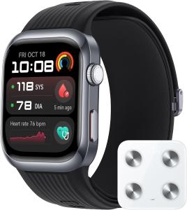 Image Pack Montre Connectée HUAWEI WATCH D2 Mesure ambulatoire de la pression artérielle, Analyse ECG + Balance HUAWEI Scale 3