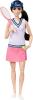 Image Poupée Barbie HKT73 Métiers - Joueuse De Tennis en Tenue Complète avec Haut, Jupe, Baskets Et Visière