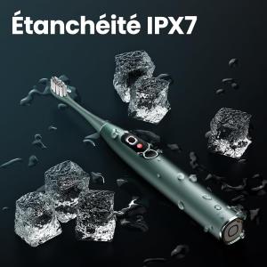 Image Set Brosse à dents électrique Oclean X Pro + 6 Brosettes et Étui de voyage - Vert
