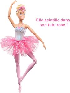 Image Poupée Barbie Dreamtopia HLC25 Mannequin Ballerine avec Lumières Scintillantes - Diadème Et Tutu Rose