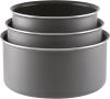 Image Lot de 3 Casseroles Sitram 710876 Revêtement sans PFOA + manche amovible - Coloris Taupe Ø 16/18/20 cm
