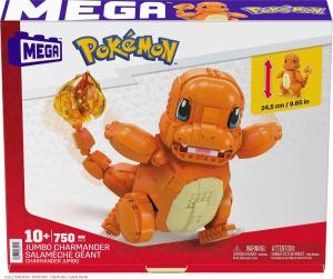 Image Coffret MEGA HHL13 Pokémon Salamèche Géant (28 cm) avec 750 Briques et pièces - Dès 7 Ans