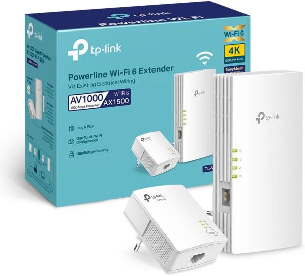 Image kit CPL TP-Link TL-WPA7817  WiFi 6 AX1500Mbps Homeplug AV2 1000Mbps - Port Ethernet Gigabit, EasyMesh