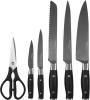 Image Bloc-couteaux Ninja K32006EU Foodi StaySharp - Affûteur, Ensemble de Couteaux 6 Pièces Aiguisés - Acier Inoxydable
