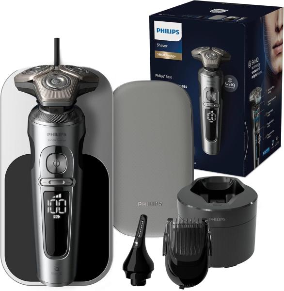 Image Rasoir électrique Philips SP9885/35 Series 9000 Prestige - Lift & Cut, Technologie SkinIQ - Recharge Qi