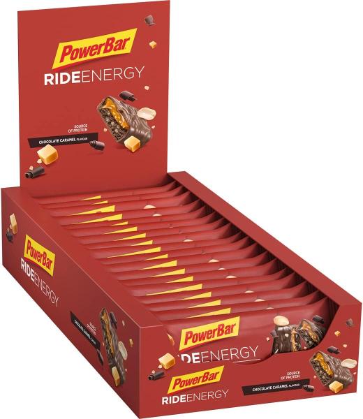 Image Pack 18x55g Powerbar Ride Energy Chocolate-Caramel - Barre protéinée aux glucides + Magnésium