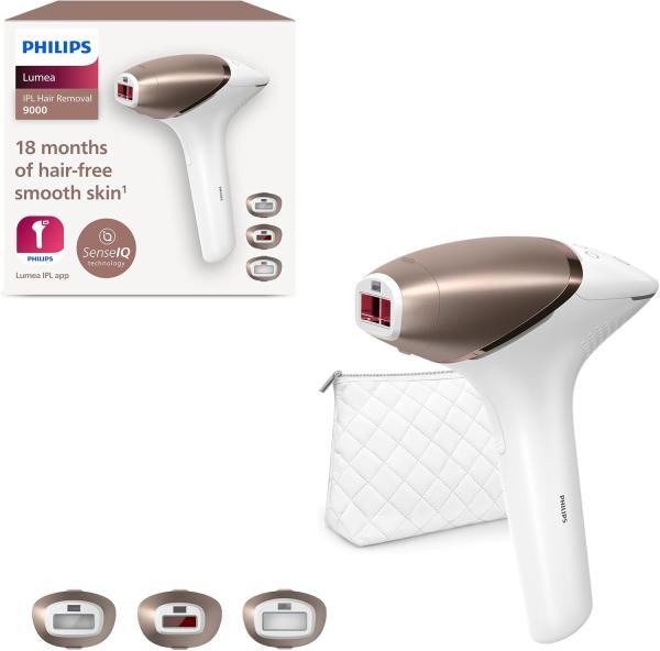 Image Épilateur à lumière pulsée Philips BRI955/00 Lumea série 9000 - Technologie SenseIQ, 3 accessoires