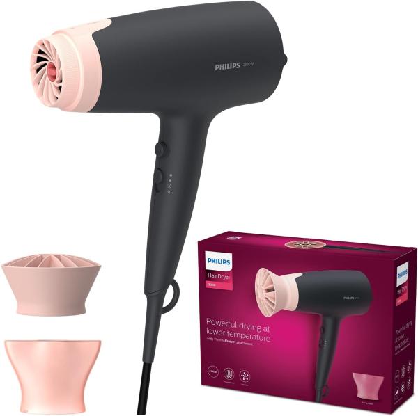 Image Seche-cheveux Philips BHD350/10 Series 3000-2100W - 6 Combinaisons Vitesse/T - Fonction Ionique - ThermoProtect