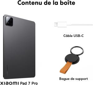 Image Tablette 11.2" Xiaomi Pad 7 Pro - RAM 12Go + SSD 512G  - 8850mAh Batterie, 67W HyperCharge, HyperAI Bleu