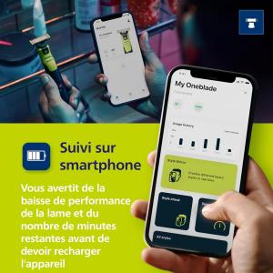 Image Tondeuse à Barbe et Corps Homme Philips QP4631/65 OneBlade 360  Authentique Connectée - Technologie de Lame 360