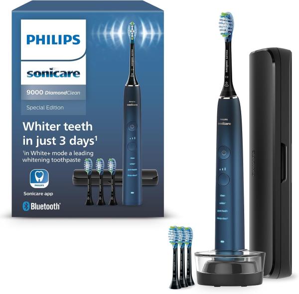 Image Brosse à dents électrique Philips HX9911/89 Sonicare DiamondClean 9000 Édition spéciale -Bleu marine