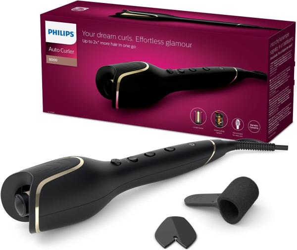 Image Fer à Boucler Cheveux Femme Philips BHB876/00 série 8000 - Boucleur automatique - noir