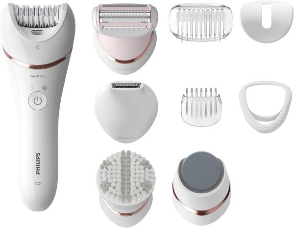 Image Epilateur sans fil Femme Philips BRE740/10 Series 8000 Wet & Dry - pour les jambes et le corps, avec 9 accessoires