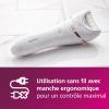 Image Epilateur sans fil Femme Philips BRE740/10 Series 8000 Wet & Dry - pour les jambes et le corps, avec 9 accessoires