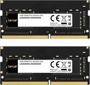 Image Pack RAM PC Portable 32Go (2x16Go) Lexar LD4S16G32C22ST-BGD SODIMM DDR4 - DRAM 3200 MHz - 260-Pin