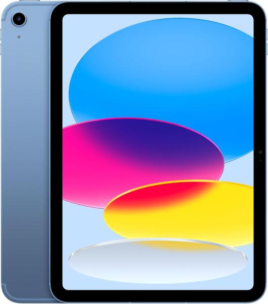 Image Tablette Tactile 10.9" Apple iPad (Wi-FI + Cellular, 64 Go) - Bleu - 10e génération - (Compatible Apple Pencil - Non inclus)