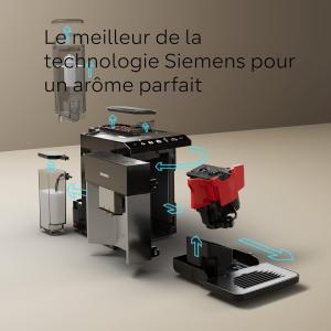 Image Machine à café Automatique SIEMENS TQ513R01 - EQ500, aromaDouble Shot, autoMilk Clean, ceramDrive, coffeeSelect