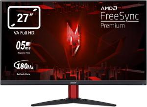Image Écran PC Gaming 27" FHD Acer Nitro KG272S3bmiipfx - 180 Hz (1920x1080, 16:9, FreeSync, 1ms VRB, 250 Nits, Comfyview, BlueLightShield