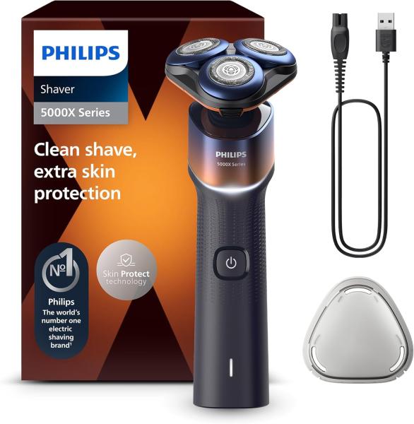 Image Rasoir électrique Homme Philips X5012/00 Series 5000X - 100 pourcent étanche, Technologie SkinProtect, Tête flexible à 360°