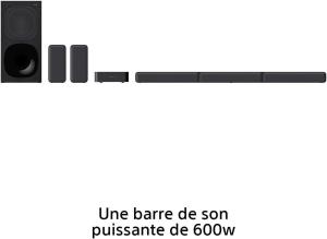 Image Pack Barre de Son 5.1ch Sony HT-S40R Home Cinéma avec Enceintes Satellites sans Fil, 600W - Noir