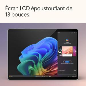 Image PC Tablette OLLED 13" Microsoft Surface Pro - Ecran Tactile - Snapdragon X Elite | 16Go RAM | SSD 1To | Dernier Modèle, 11ème Edition | Platine