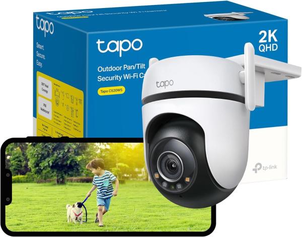Image Caméra Extérieur Surveillance WiFi Tapo C520WS TP-Link 2K(4MP) Vision nocturne couleur Starlight, Détection de Personne et Suivi de Mouvement, Étanche IP66
