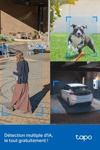 Image Caméra Extérieur Surveillance WiFi Tapo C520WS TP-Link 2K(4MP) Vision nocturne couleur Starlight, Détection de Personne et Suivi de Mouvement, Étanche IP66