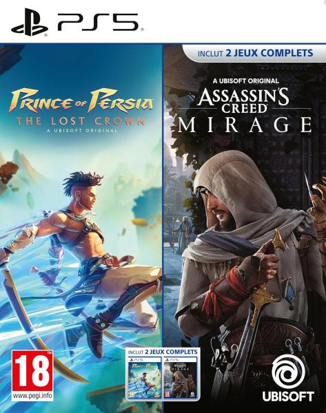 Image Pack Jeu Console PS5 Compilation Prince of Persia The Lost Crown + Assassin's Creed Mirage - Version Physique