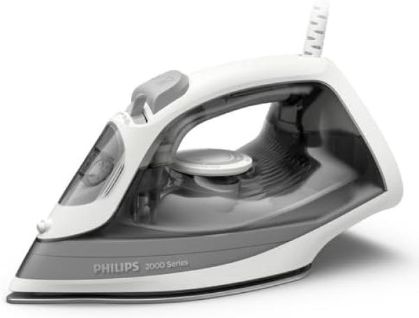 Image Fer à Repasser Vapeur Philips DST2020/80 Séries 2000 - Défroissage Rapide. 4 Réglages. Semelle Céramique - Gris