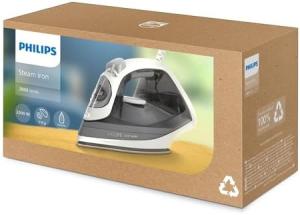 Image Fer à Repasser Vapeur Philips DST2020/80 Séries 2000 - Défroissage Rapide. 4 Réglages. Semelle Céramique - Gris