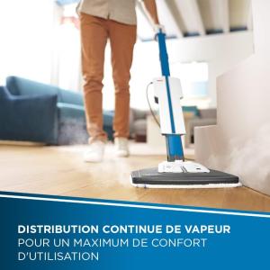 Image Balai Vapeur Polti Vaporetto SV620 Style - Avec Nettoyeur à Main Intégré - 15 Accessoires, Chauffe rapide 20 Secondes - Bleu et Blanc