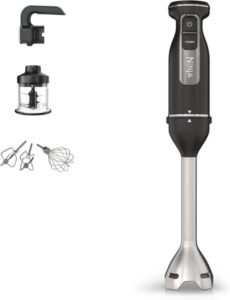Image Mixeur Plongeant Ninja CI100EU Foodi 3-en-1 - 2 vitesses de mixage et 5 vitesses pour hacher, mélanger, pétrir, mixer