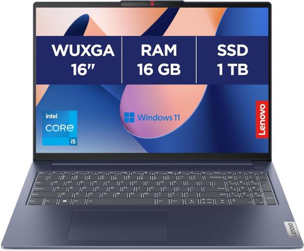 Image PC Portable 16" WUXGA Lenovo 16IAH8 IdeaPad Slim 5 (i5, RAM 16Go, SSD 1To, Win 11 - AZERTY)