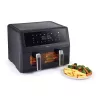 Image QILIVE Q.5247 XXL Air Fryer - Friteuse Sans Huile  à air chaud 2400 W, Capacité 10.4 L, 2 zones de cuisson indépendantes, 8 programmes - Noir
