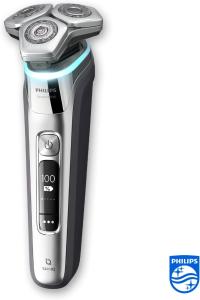 Image Rasoir électrique Philips S9975/35 S9000 Series Wet & Dry pour hommes couleur Argent chromé avec lames Lift & Cut