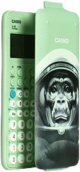 Image Calculatrice CASIO FX-92 + Coque édition limitée - Singe Astronaute - Verte