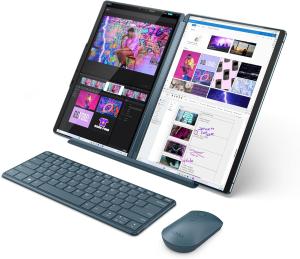 Image PC Portable 13.3'' 2.8K OLED Lenovo 13IMU9 Yoga Book 9 Tidal Teal (Ultra 7 155U, RAM 16Go, 1To SSD, Win 11 - AZERTY)